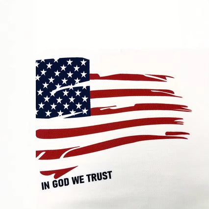Damen Sweatshirt mit amerikanischem Flaggenmotiv und Sternen EB
