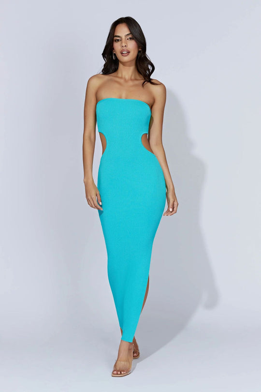Damen figurbetontes Langarmkleid mit Cut-Outs EB