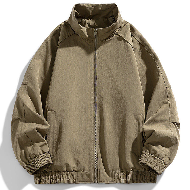 Herren urbaner Oversize-Blouson mit Stehkragen, Raglanärmeln und Utility-Ärmeltasche EB