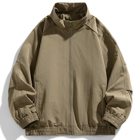 Herren urbaner Oversize-Blouson mit Stehkragen, Raglanärmeln und Utility-Ärmeltasche EB