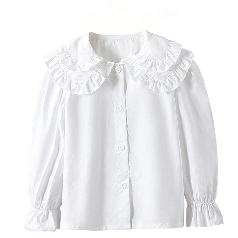 Mädchen elegante Bluse mit Rüschendetails EB