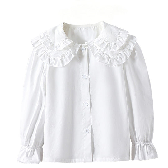 Mädchen elegante Bluse mit Rüschendetails EB