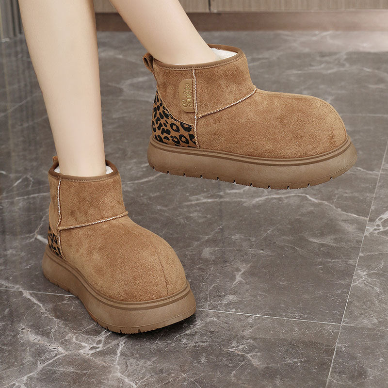 Damen warme und kuschelige Winterstiefeletten EB