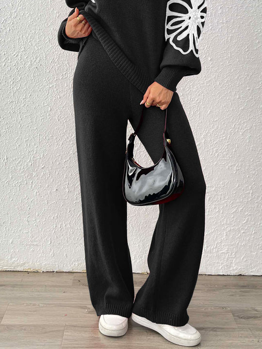 Damen Weite Strickhose EB