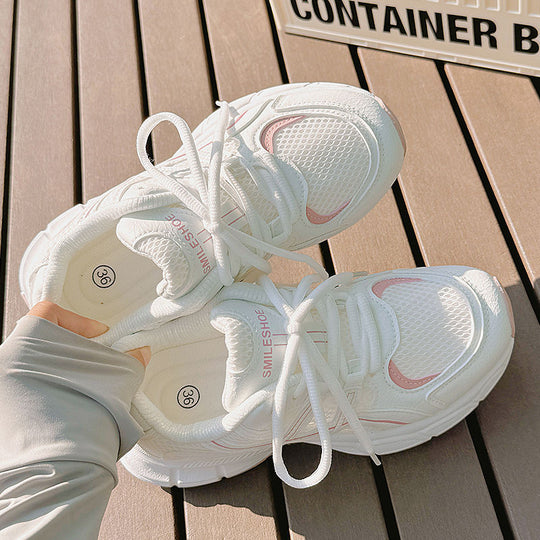 Damen Sportliche Mesh-Sneaker mit hochdämpfender Laufsohle und atmungsaktiver Obermaterialstruktur EB