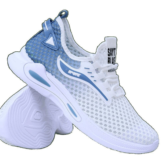 Damen Sportliche Mesh Sneakers mit elastischem Verschlusssystem EB