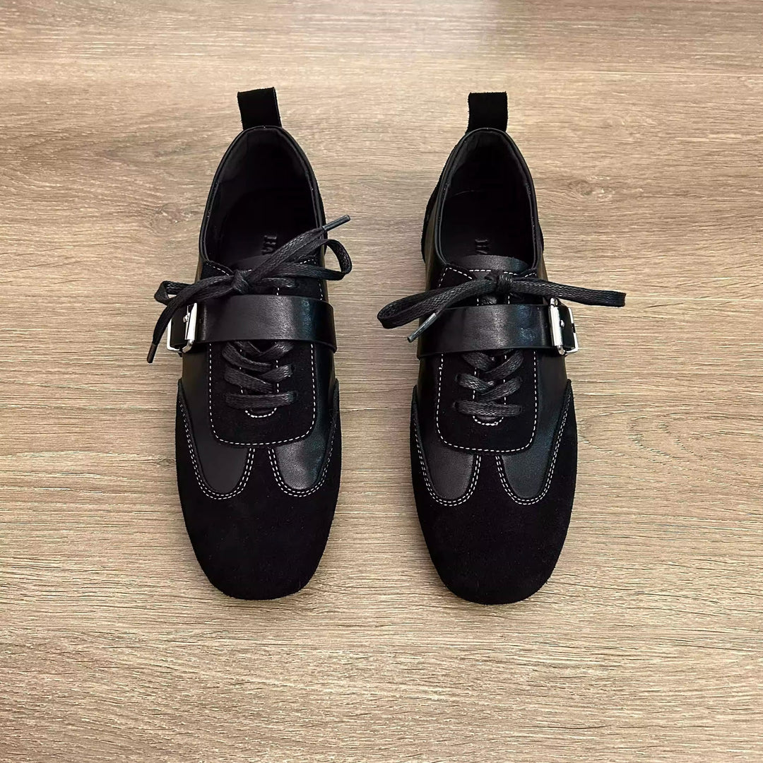 Damen modische Schnürschuhe mit dekorativem Element und hochwertiger Verarbeitung EB