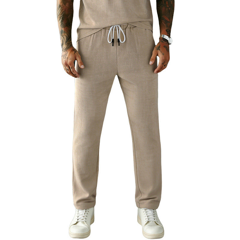 Herren Slim-Fit Jogginghose mit Kordelzug, elastischem Bund und seitlichen Eingrifftaschen EB