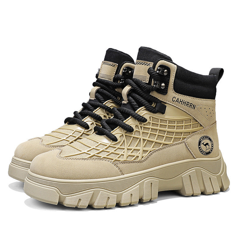Damen Hohe und robuste Sneakers mit strapazierfähigem Obermaterial und rutschfester Sohle EB