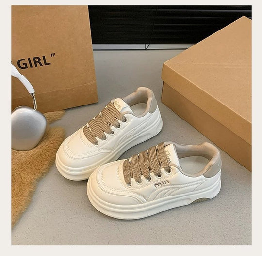 Damen Modische Plateau Sneakers mit komfortabler Dämpfung EB