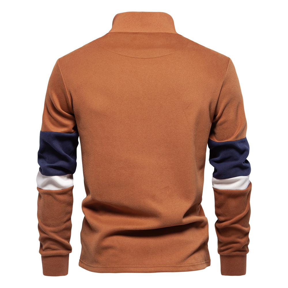 Herren Sportlicher Stehkragenpullover EB
