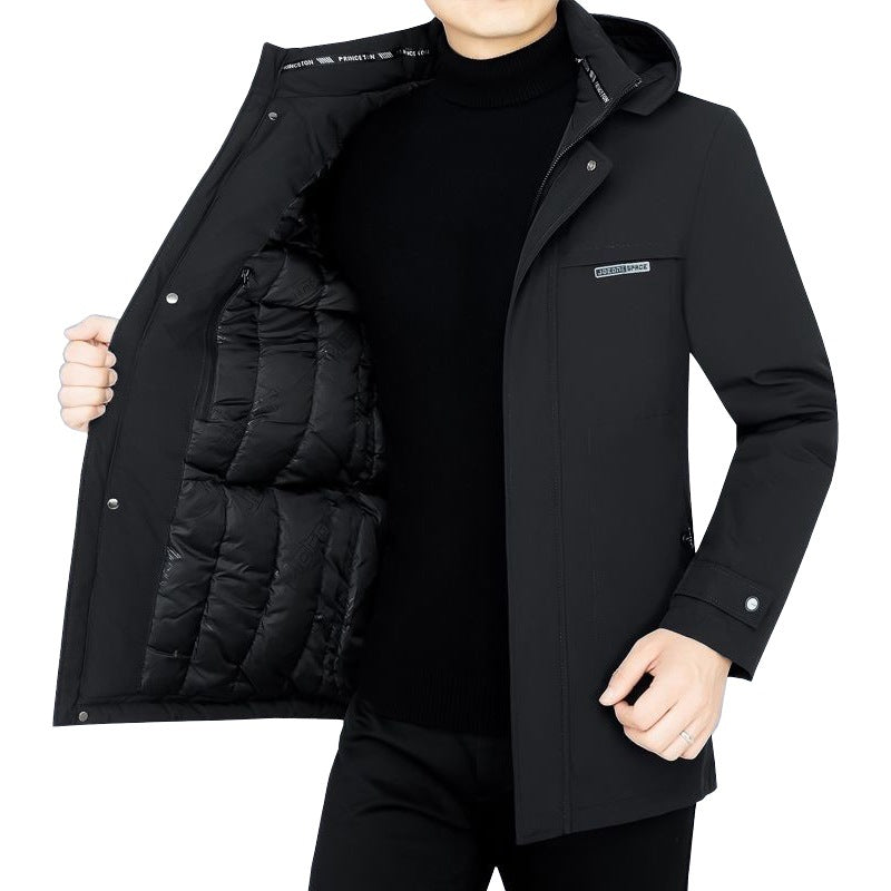Herren Wasserabweisender Funktions-Mantel mit abnehmbarer Stepp-Innenjacke EB