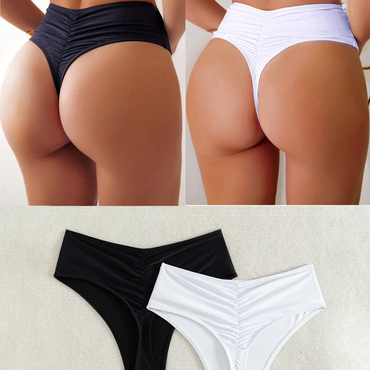 Damen Hochgeschnittener Bikini mit seitlichen Bindebändern EB