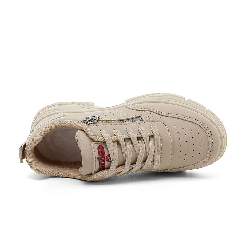 Damen Sportliche Sneaker mit trendiger Reißverschluss-Applikation und komfortabler Sohle EB