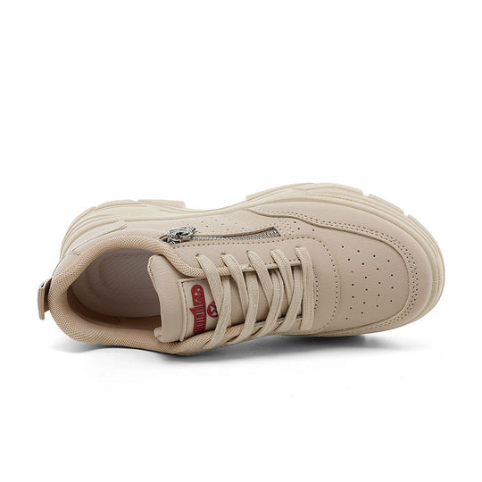 Damen Sportliche Sneaker mit trendiger Reißverschluss-Applikation und komfortabler Sohle EB