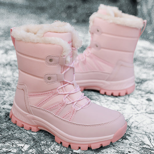 Damen isolierte Winterstiefel mit rutschfester Sohle und kuscheligem Innenfutter EB