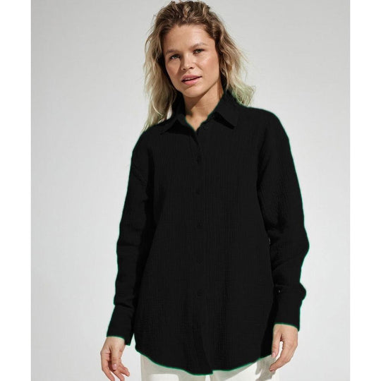 Damen Lässige Bluse im leichten Karo-Design mit langem Arm EB