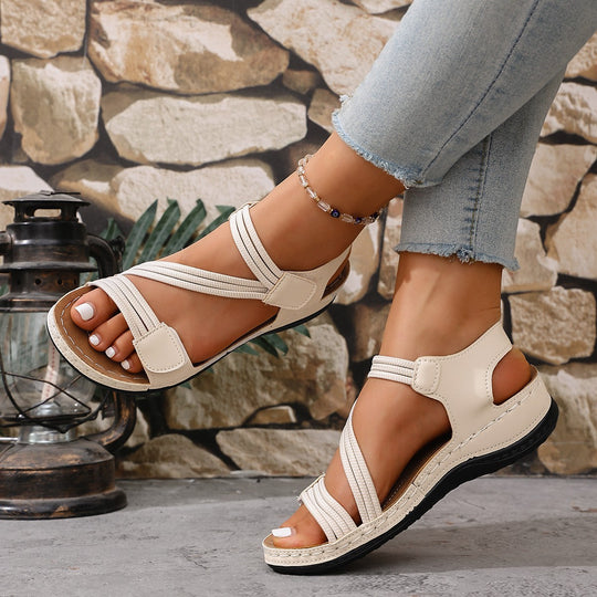 Damen Komfortable Sandalen mit verstellbaren Riemen EB