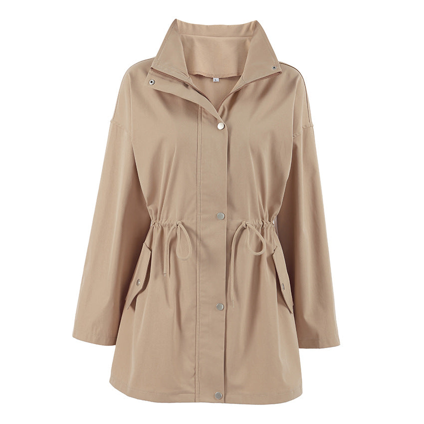 Damen urbane Übergangsjacke mit taillierbarem Kordelzug EB