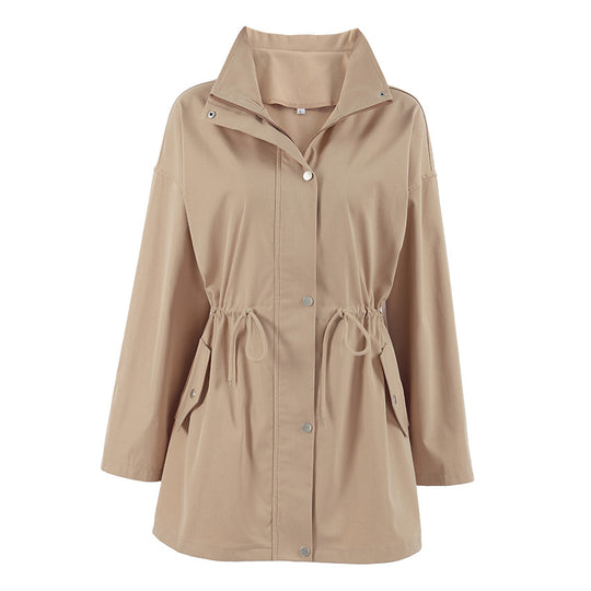 Damen urbane Übergangsjacke mit taillierbarem Kordelzug EB