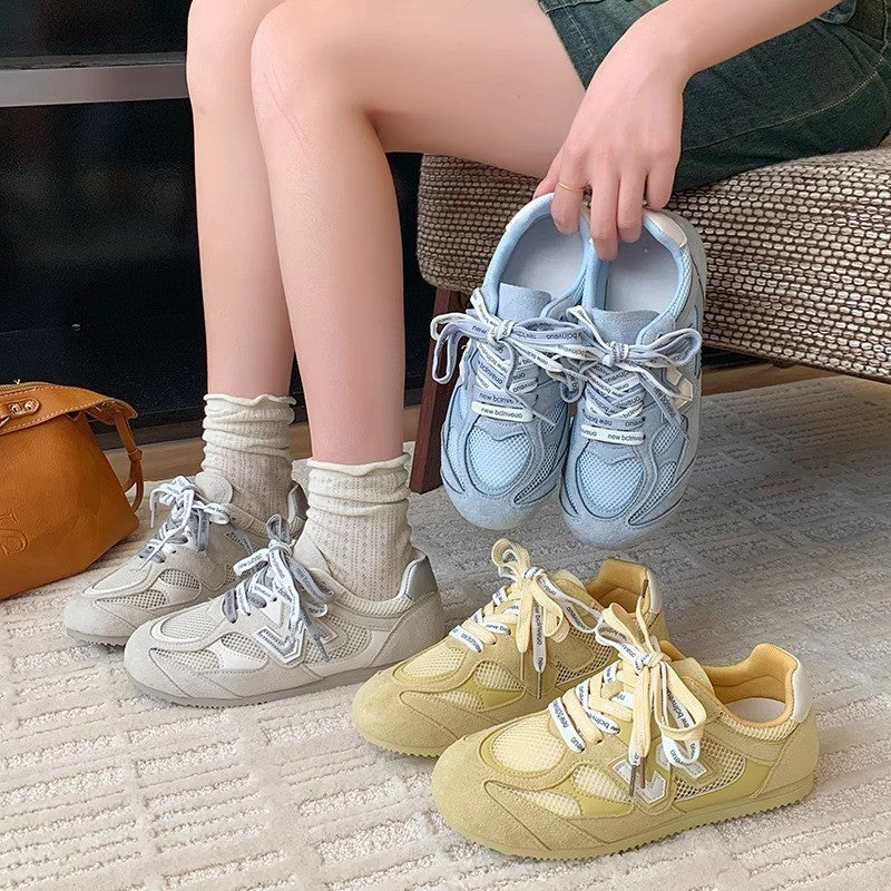 Damen Sportliche Sneaker mit atmungsaktivem Netz-Obermaterial und modischem Design EB