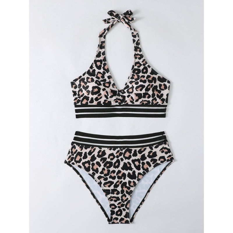 Damen Triangel-Bikini-Set mit sportlichem Streifenmuster EB