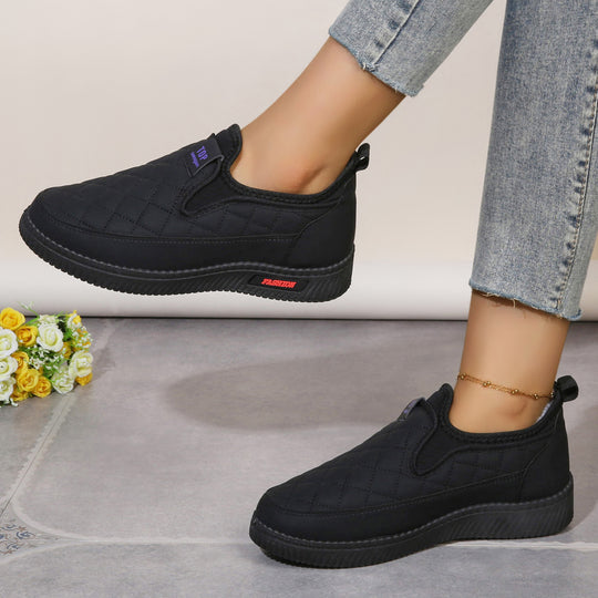 Damen Bequeme Slip-On Sneakers mit gepolsterter Sohle EB