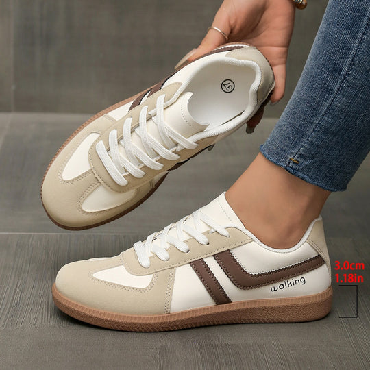 Damen Retro-Sneaker mit Gummisohle, leichtem Textilfutter und Komfortfußbett EB