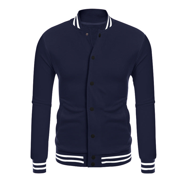 Herren Sportjacke mit kontrastierenden Bündchen und modernen Druckknöpfen EB