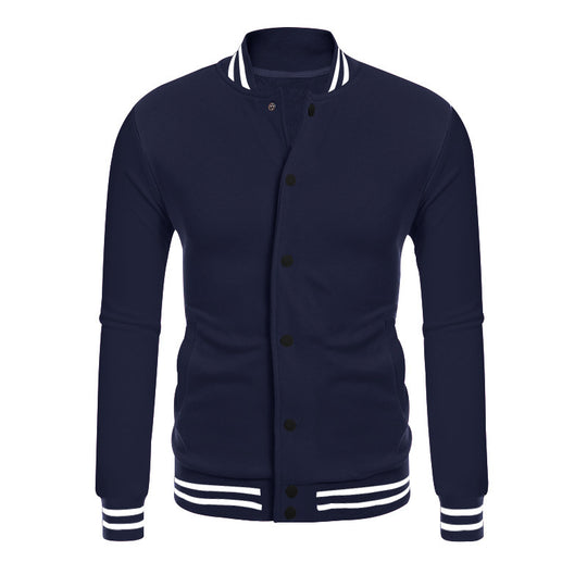 Herren Sportjacke mit kontrastierenden Bündchen und modernen Druckknöpfen EB