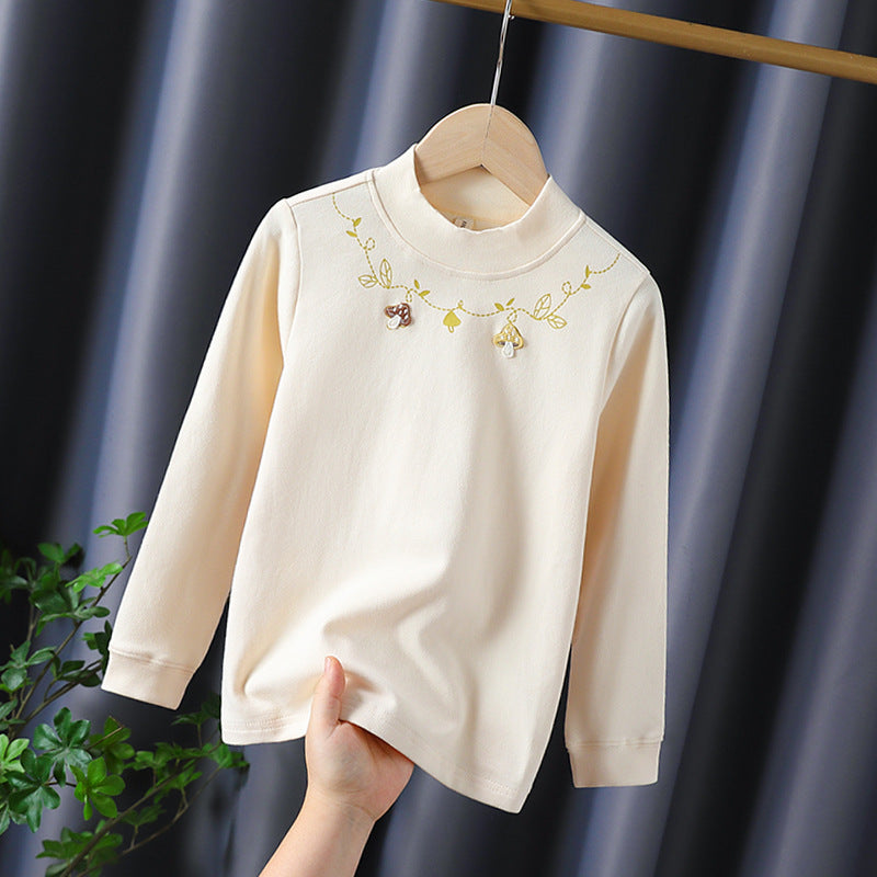 Mädchen Langarmshirt mit floralem Applikationsdesign EB