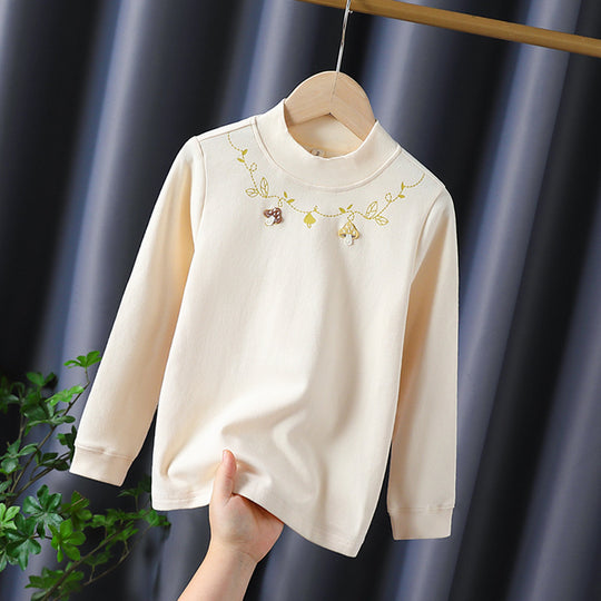 Mädchen Langarmshirt mit floralem Applikationsdesign EB