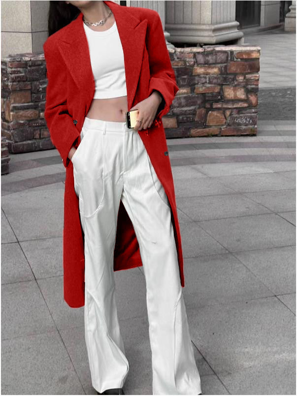 Damen maßgeschneiderter Langblazer mit eleganter Silhouette EB