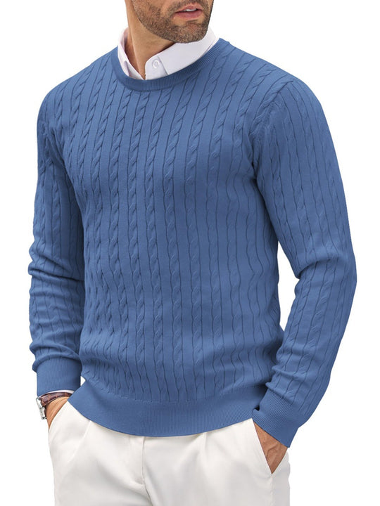 Herren Strickpullover mit Fischgratmuster EB