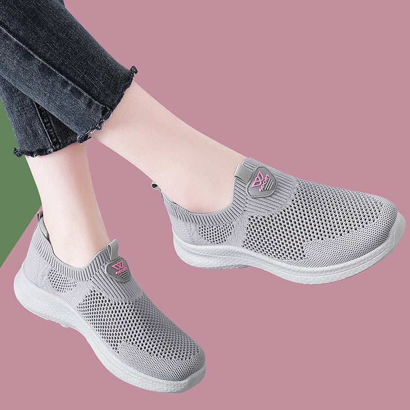 Damen Atmungsaktive Slip-On Sneakers mit flexiblem Obermaterial EB