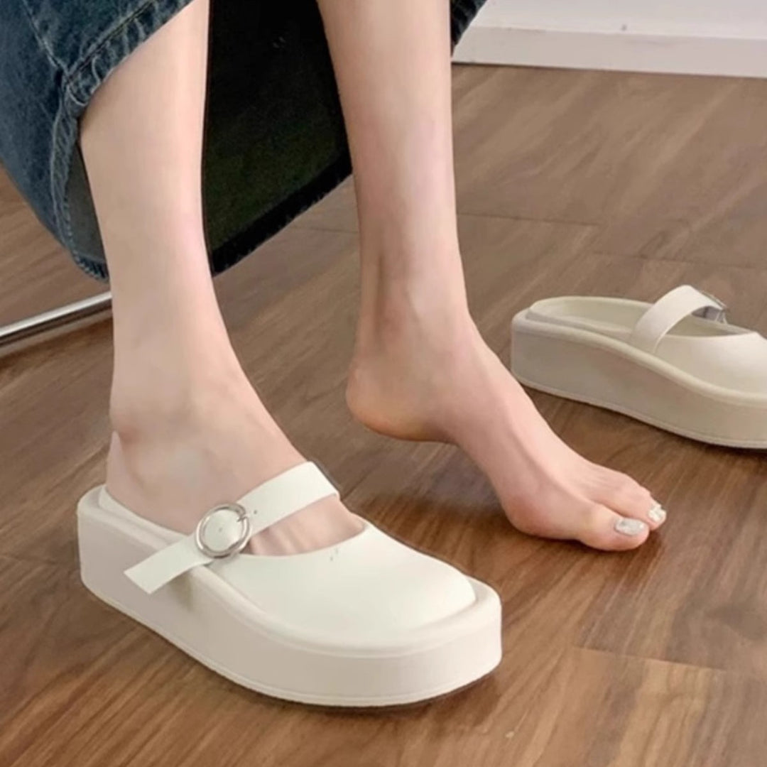 Damen Clogs mit eleganter Schnalle und bequemem Innenfutter EB