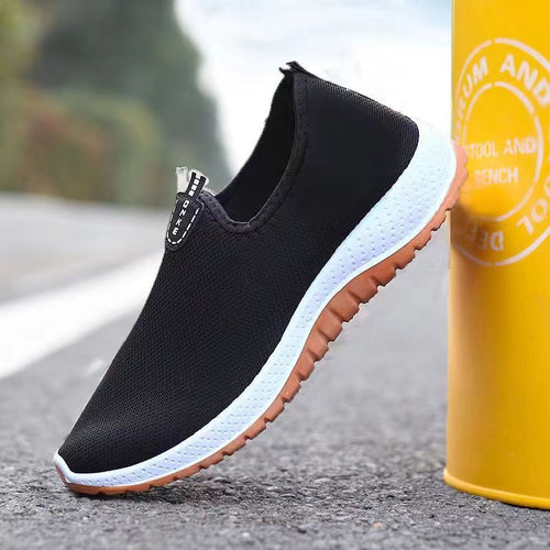 Damen Slip-On Sneakers mit atmungsaktivem Obermaterial und rutschfester Sohle EB
