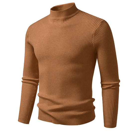 Herren Hochwertiger Rollkragenpullover aus Rippenstrick EB