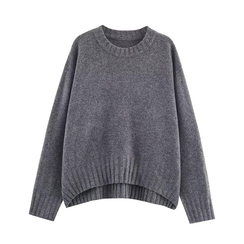 Damen oversized Pullover aus hochwertiger Baumwollmischung mit luxuriösem Tragegefühl EB