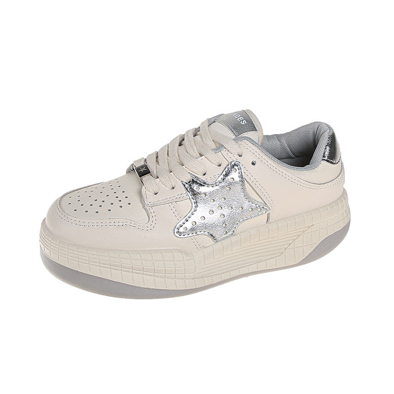 Damen Sneakers mit exklusivem Sternen-Design und gepolsterter Sohle EB