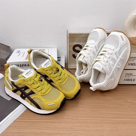 Damen Sportliche Sneakers mit atmungsaktiver Netzstruktur und strapazierfähigem Obermaterial EB