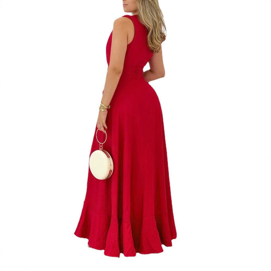 Damen Maxikleid mit floralem Schnitt EB
