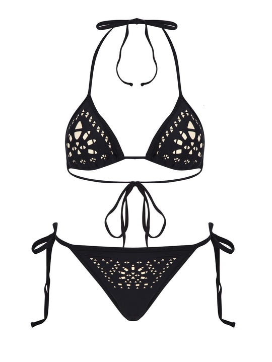 Damen Bikini-Set mit eleganten Cut-Out-Details und verstellbaren Bändern EB
