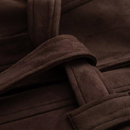 Damen elegante Jacke mit Taillengürtel und modernem Kragen EB