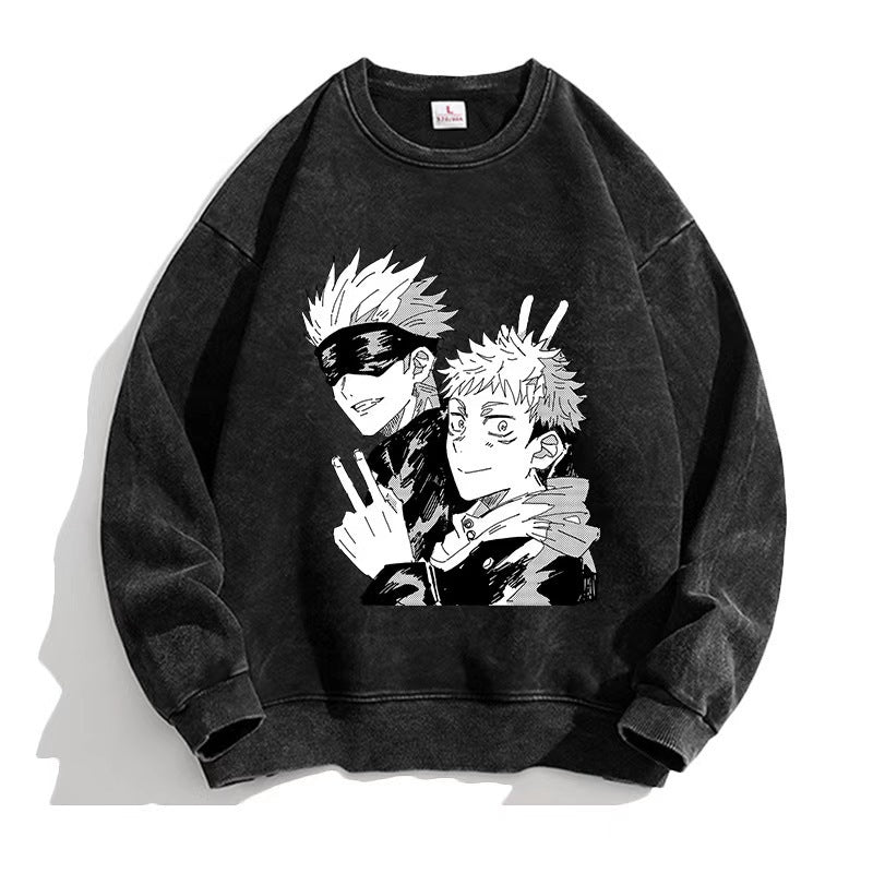 Damen Sweatshirt mit kreativem Anime-Motiv EB