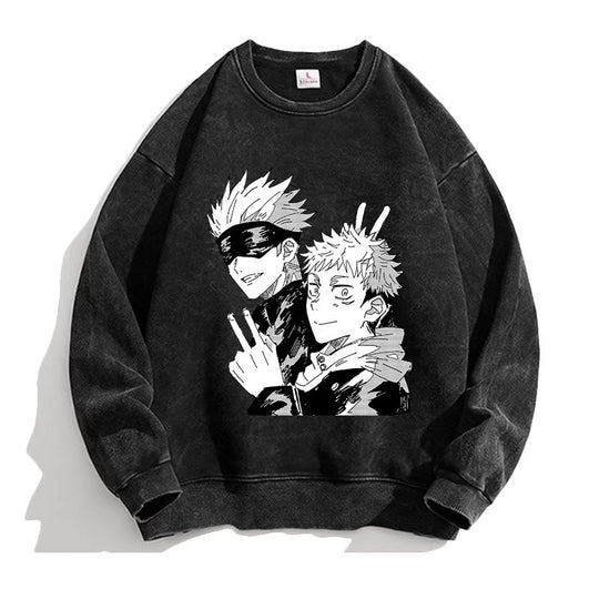 Damen Sweatshirt mit kreativem Anime-Motiv EB