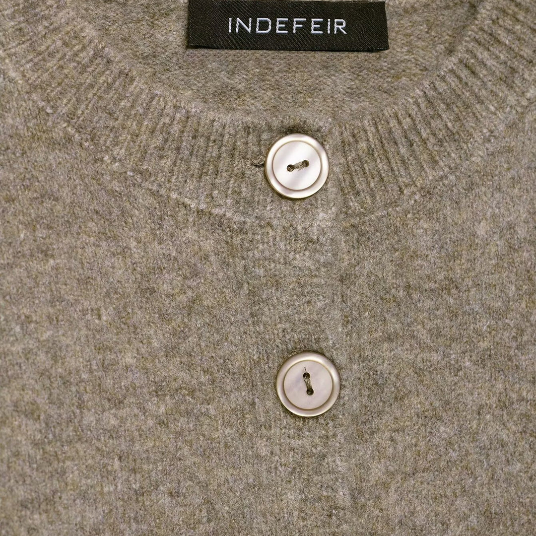 Damen cropped Strickjacke mit Knopfverschluss EB