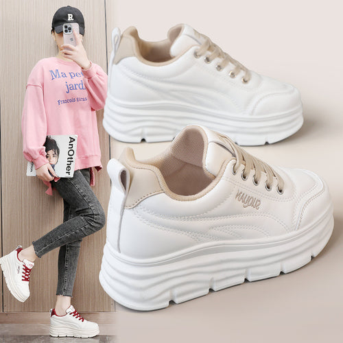 Damen Plattform Sneakers mit schockabsorbierender Sohle und atmungsaktiver Innenausstattung EB