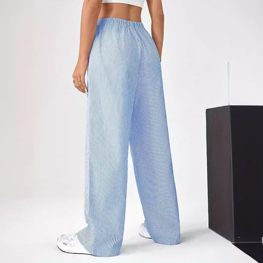 Damen weite Sommerhose mit seitlichen Taschen EB
