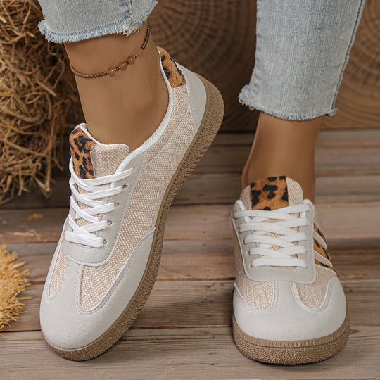 Damen Sneakers im modischen Leo-Design mit komfortabler Sohle EB